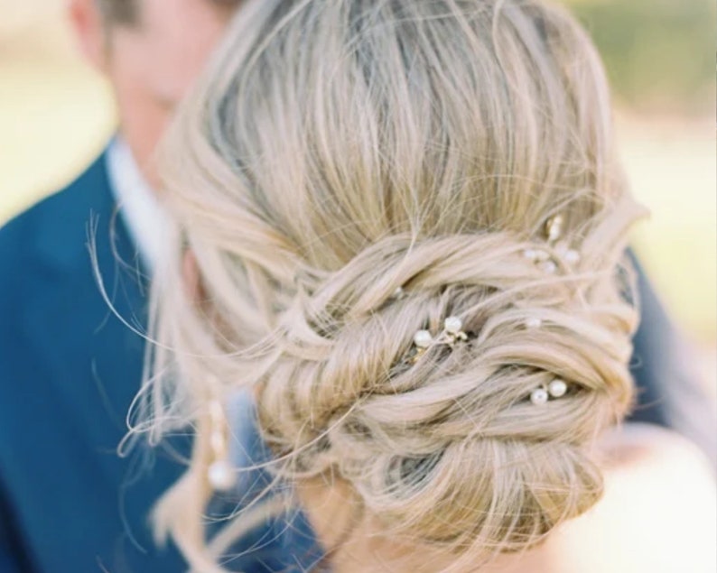 Épingles à cheveux en nacre pour la mariée, épingles à cheveux de mariage, pince à cheveux de mariage, épingle à cheveux en cristal, épingles à cheveux de mariée image 6