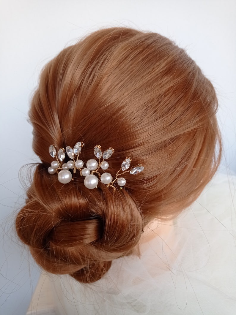 Bridal Hair Pins, Haarschmuck Braut, Hochzeit Haarschmuck, Haarnadel image 10