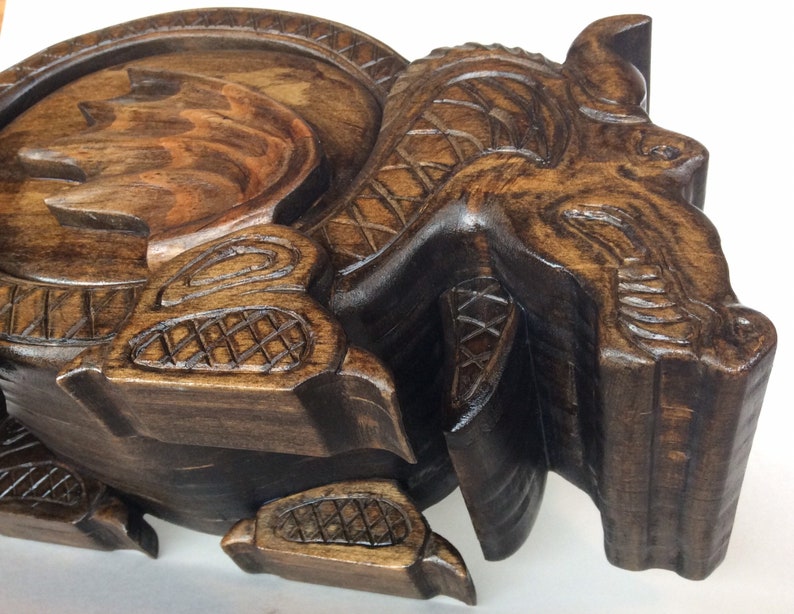 original dragon bandsaw box Dragon sculpture Norse artwork viking dragon wood box Celtic style wood dragon viking lovers gift