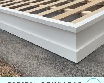 Twin Platform Bed Plans for Kids | Digital Download | DIY Wooden Childrens Bed | Modern Kids Bed Frame | MDF & Wood Digital Build Plans