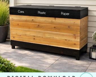 Plans How to Build A Octagon Wood Garbage Storage Recycle Box Download ...