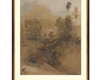 Abstrakte Landschaft II. Abstraktes Kunstwerk. Moderne abstrakte Malerei. Große abstrakte Wandkunst. Abstrakte moderne Malerei. Rahmendruck Abstrakt.