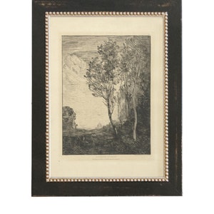 FRAMED. Trees Sketch Study. Trees Drawing. Vintage Drawing Prints. Forest Drawing Wall Art. Botanical Drawing. Neutral Framed Wall Art Print