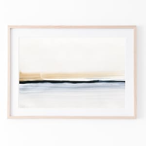 ART PRINT | Abstract Art Print Navy Blue | Rust Horizontal Wall Art Print | Bedroom Wall Art | Modern Abstract Wall Art | Watercolor Giclee