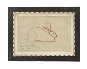 Vintage Bunny | Drawing Wall Art | Nursery Animal Prints | Bunny Decor | Rabbit Print Nursery | Bunny Art Print | Bunny Art Nursery | Rabbit