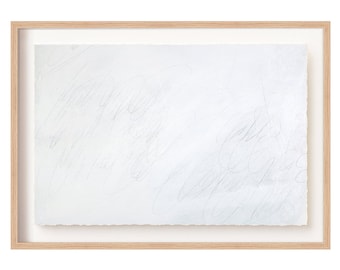Scribbles 1 - Charcoal line artwork- Handcrafted framing - Abstract composition - Muted Hues Wall Art - Contemporary art print