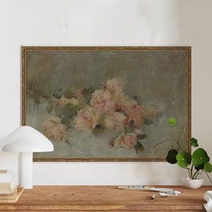 FRAMED Roses II | Framed Painting Print | Framed Vintage Print | Cottage Decor Wall Art Print | Flower Wall Decor | Printed Wall Art Trendy