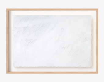 Scribbles 2 - High-quality Giclée print - Handcrafted framing - White and Charcoal Lines Art - Abstract Wall Art- Muted Abstract