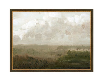 FRAMED Moody Prairie | Oil Painting Print | Oil Painting Landscape | Framed Prints Wall Art | Framed Landscape Art | Modern Vintage Print