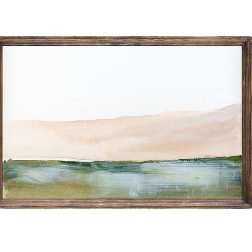 Abstract Spring. Blush Pink Wall Art. Blush and Green Print. Etsy