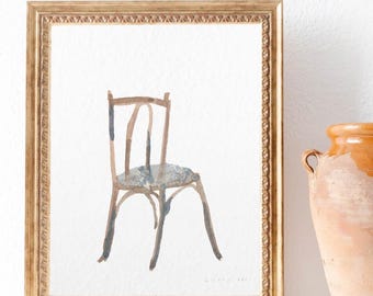 Chair Studies 1. Illustration Wall Decor. Still Life Drawing. Charming Watercolor. Modern Art Prints
