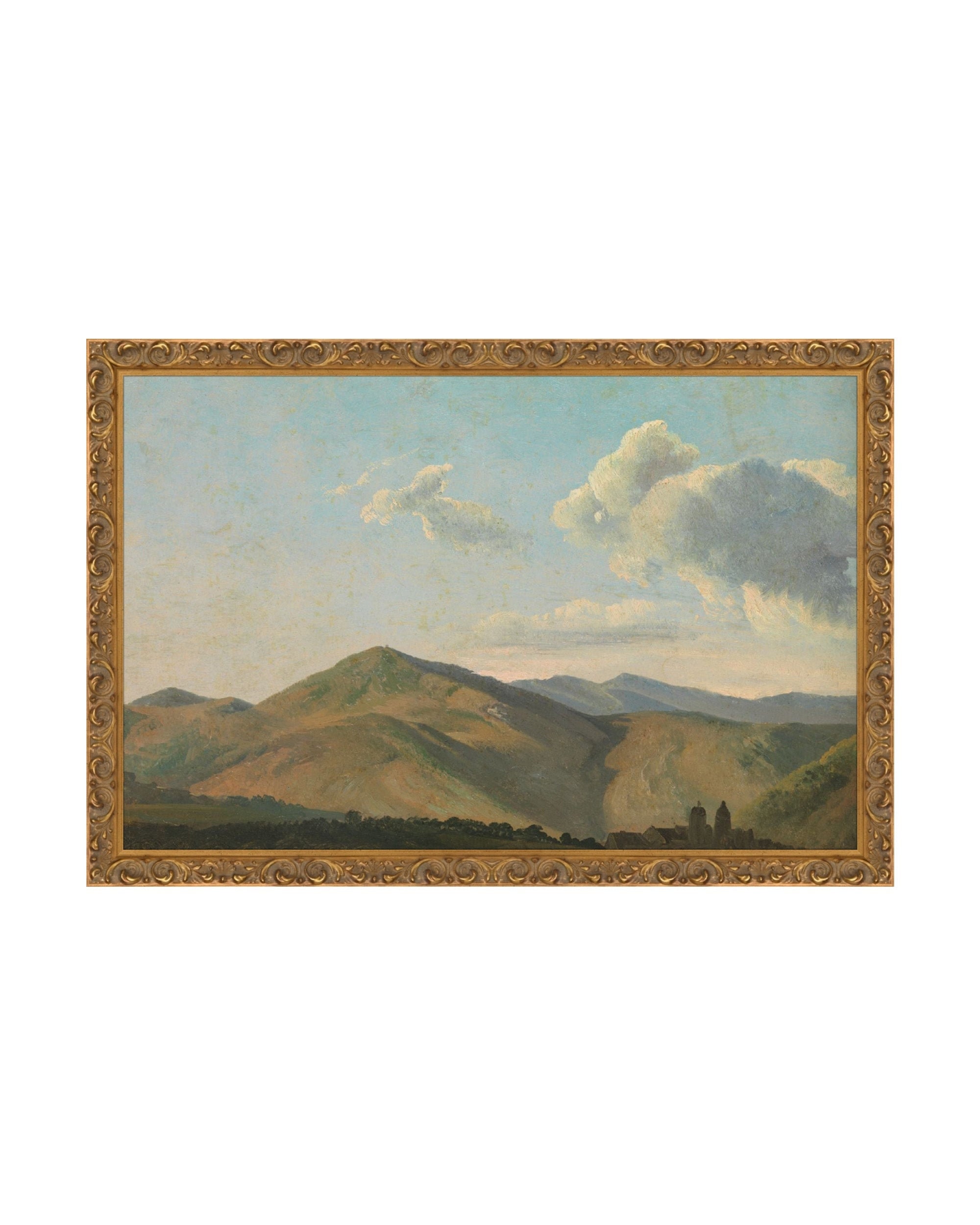 Mountains Study. Vintage Mountain Drawing. Mountain Modern Study Print. Oversized Mountain Print. Modern Fine Art Mountain Study.