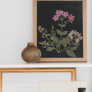 Flower Study I. Minimal Flower Print. Painting of Flowers. Antique Flower Painting. Vintage Painting. Vintage Flower Art. imagen 3