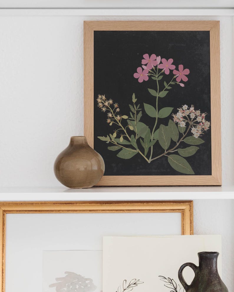 Flower Study I. Minimal Flower Print. Painting of Flowers. Antique Flower Painting. Vintage Painting. Vintage Flower Art. imagen 3