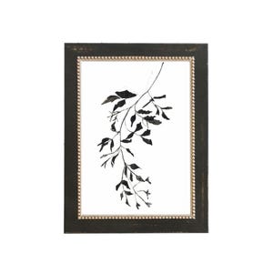 Framed Botanical Ink Study II. Ink Print Art. Neutral Wall Art Prints. Holiday Drawing Ink. Botanical Ink Drawing. Vintage Flowers Drawing.