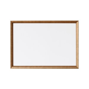 May include: A simple, rectangular picture frame with a light brown wood finish.