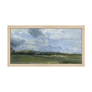 FRAMED Whistle In The Morning. Framed Moody Country Painting. Frame Oil Landscape Print. Modern Landscape Wall Art Framed.