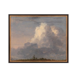 Sky Study II. Sky Painting Print. Antique Painting Print Clouds. Sky Painting. Sky Study Vintage Still Life. Still Life with Clouds in Sky.