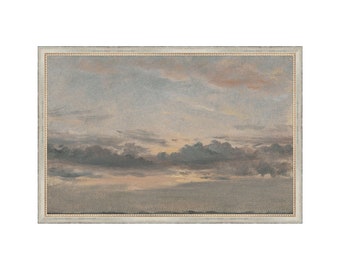 Sky Study VI. Decor Vintage Sky Wall Art. Antique Sky Art Print. Vintage Sky. Sky Painting. Sky Study Painting. Moody Sky Art. Antique Art