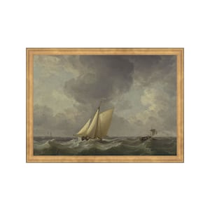 Voyage. Seascape Oil Painting. Coastal Artwork. Ocean Painting Landscape Art. Boat Painting Print. Sea Waves Painting. Sailing Art Print.