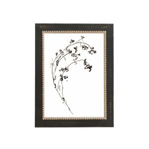 FRAMED. Botanical Ink Study I. Ink Drawing Print. Botanical Ink Drawing. Ink Drawing Flower. Botanical Drawing Black and White. Giclee Art