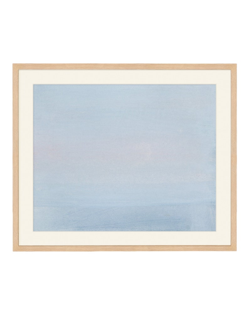 Blue fog. Antique Etching Engraving. Foggy Landscape Painting. Moody Painting Vintage. Foggy Landscape Art. Blue Painting Landscape.Decor. image 1