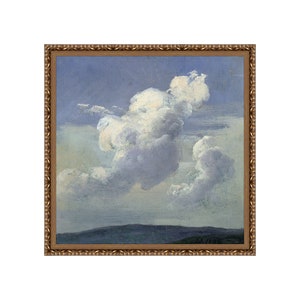 Sky Study. Clouds Painting Print. Sky Painting Printed. Sky study Landscape. Oil Painting of Clouds. Clouds Print. Clouds Painting Vintage.