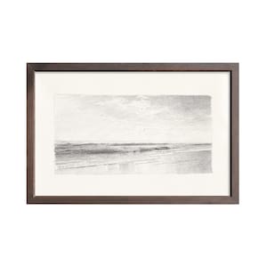 Seascape 6 | Wall Art Living Room | Seascape Art Print |Beach House Decor | Neutral Wall Decor | Modern Vintage Art | Wall Prints Art