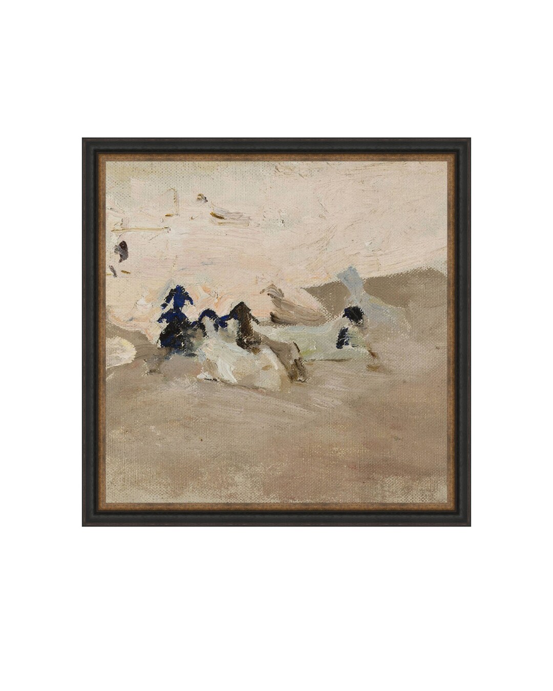 FRAMED. Goats. Beige Goats Abstract Wall Art. Beige Wall Art Framed ...
