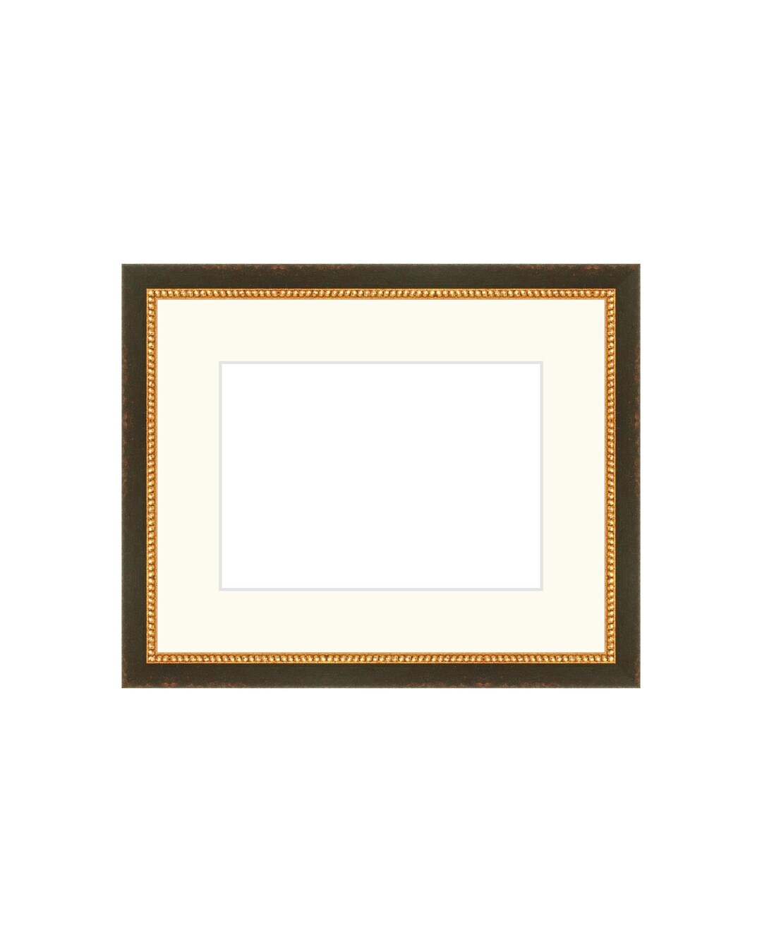 Black and Gold Beaded. Picture Frame Custom Sizes. Custom Frames for