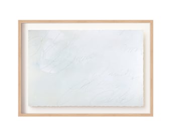Scribbles 7. Abstract Art Print. Neutral Blue Abstract Art. Large Art Prints