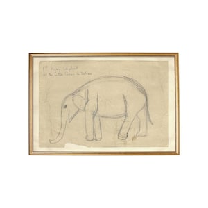 Elephant Sketch | Elephant Nursery Art | Elephant Wall Art | Elephant Decor for Home | Nursery Wall Art | Drawing Print | Animal Wall Decor