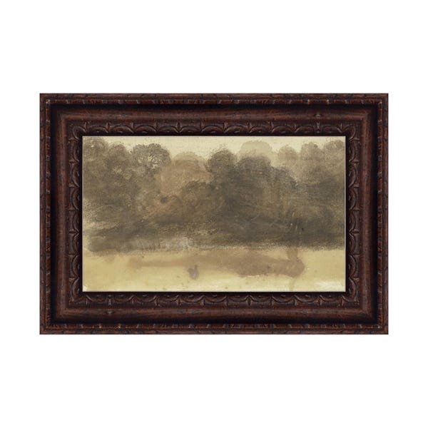 Melancholy of Autumn. Landscape Painting Print. Autumn Print Wall Art. Olive Green Wall Art. abstract landscape oil painting.