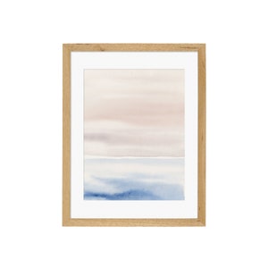Pink Blush and Blue Abstract Watercolor Art Print | Aesthetic Art Print Poster | Blush Wall Decor | Abstract Wall Art Print | Bedroom Art