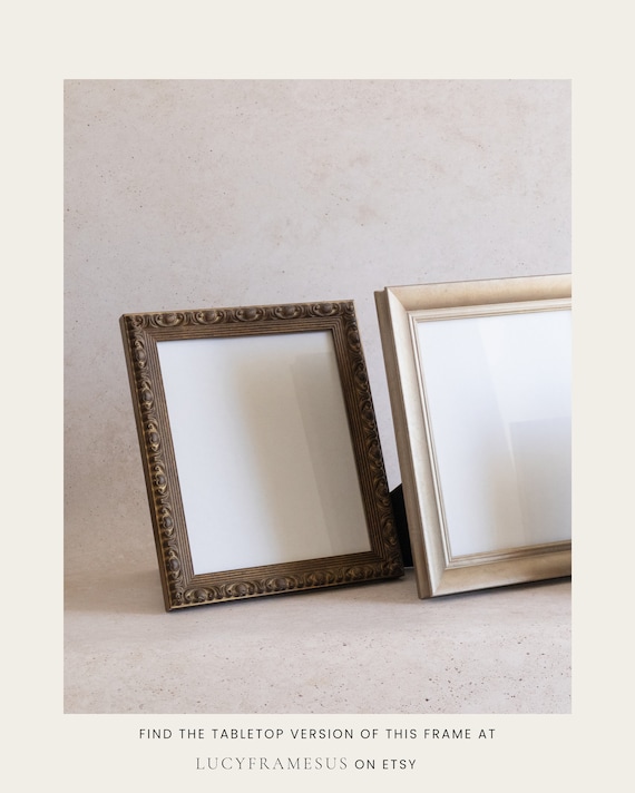 CustomPictureFrames.com 22x11 Frame Gold Real Wood Picture Frame Width 1.75 Inches | Interior Frame Depth 0.5 Inches | Museum Gold Ornate Photo Frame