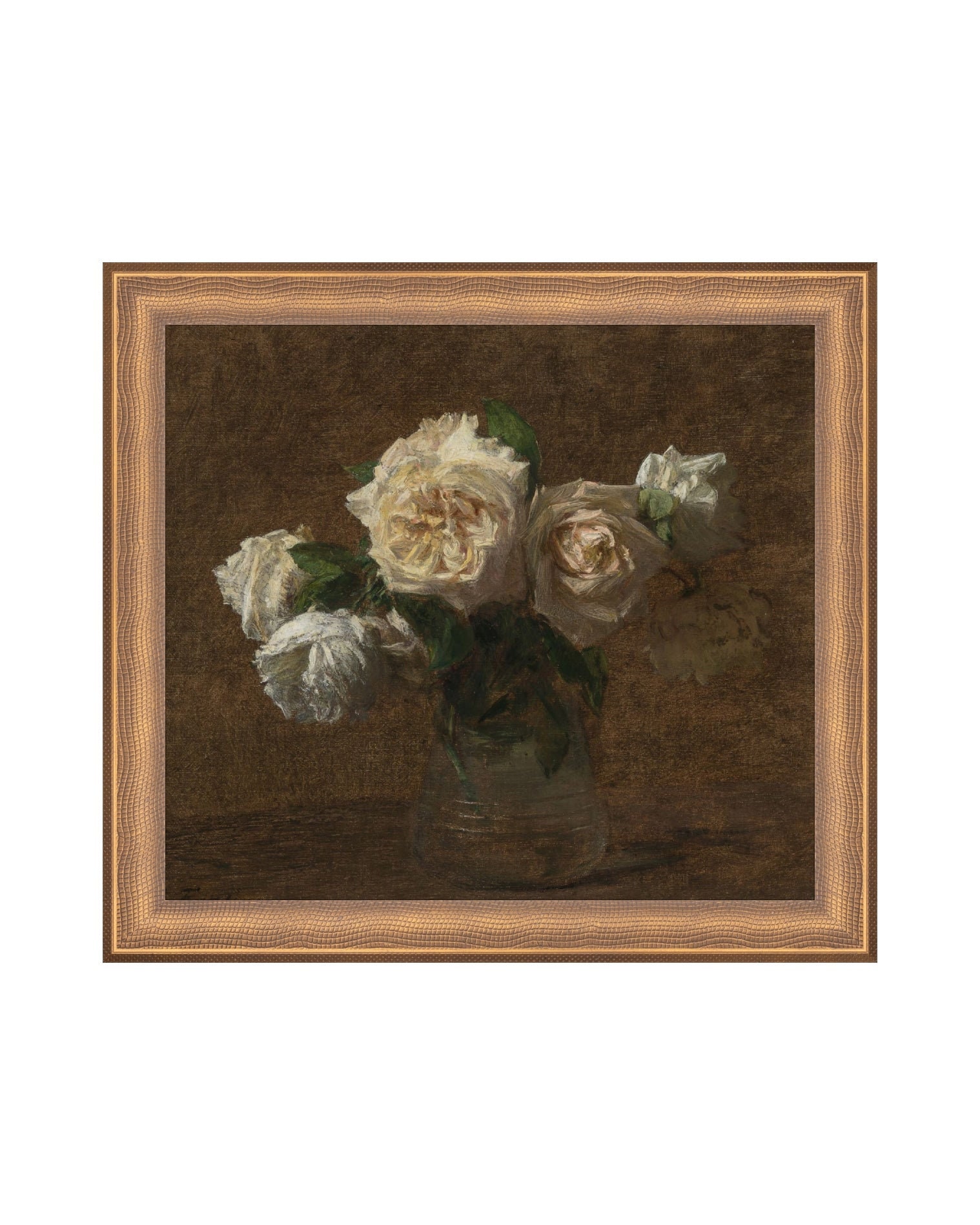 Roses Still Life. Vintage Floral Painting. Moody Floral Wall Art Print ...
