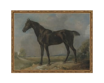 Study of a Horse II | Wall Art Horse | Horse Wall Art | Animal Oil Painting | Antique Horse Print | Vintage Painting Print | Horse Art Print
