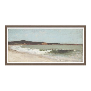 Eagle Head Beach. Narrow Coastal Art. Vintage Coastal Wall Art. Vintage Beach Art. bild 1