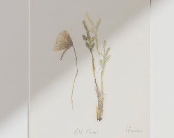 Wild Flowers II | Modern Framed Art | Wall Art Pastels | Winter Decor | Winter Wall Art | Modern Wall Art Prints | Pastel Christmas Decor