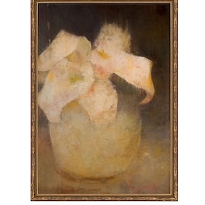 Peonies. Still Life Painting. Oil Vintage Still Life. Vintage Oil Painting. Flowers Still Life. Flowers Painting. Antique Flowers Art. Print