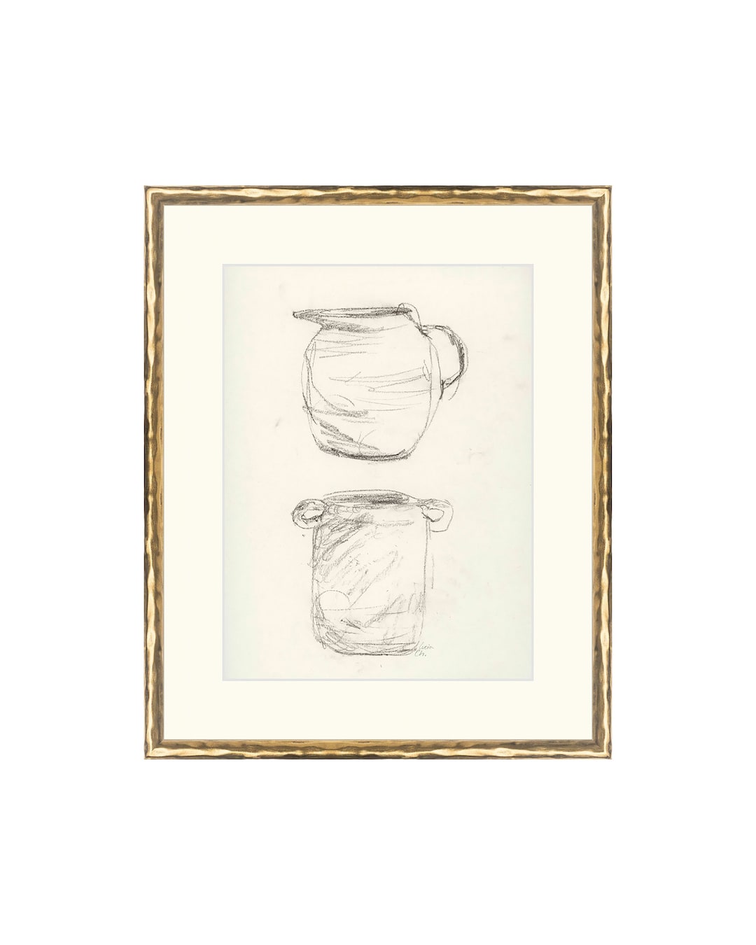 Vases and Jars II. Still Life Vases. Still Life Drawing. Charcoal