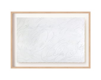 Scribbles 3 - High-quality Giclée print - Abstract Muted Wall Art - Abstract Charcoal and White Drawing - Abstract composition - Soft Art