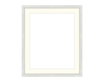 Custom Order Amanda | White Textured Frame 8x10 with 1 inch mat.