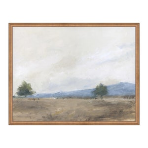 PRINT GICLEE California Ranch | Oil Landscape Painting Print | Neutral Countryside Print | Modern Landscape Prints | Neutral Landscape Art