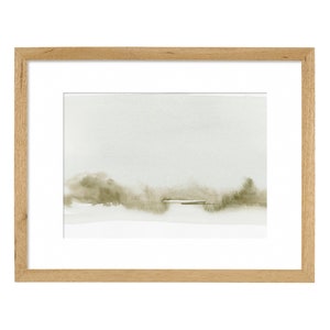 Neutral Wall Art, Muted Art print, Abstract Watercolor Landscape