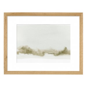 Neutral Wall Art, Muted Art print, Abstract Watercolor Landscape