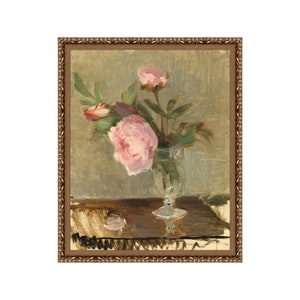 Peonies II. Still Life Oil Painting. Flowers Still Life. Oil Painting Flowers in a Vase. Floral Painting. Kitchen Art. Spring Painting Decor
