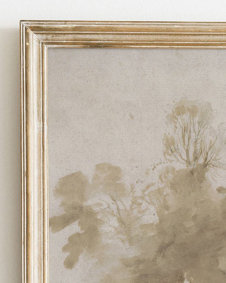 Sepia Trees Print. Muted Colors Wall Art. Etsy