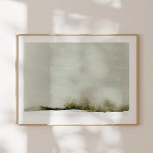 Olive Green Watercolor, Neutral Wall Art, Abstract Landscape - Neutral Watercolor Painting - Modern Abstract Landscape - Living Room Art