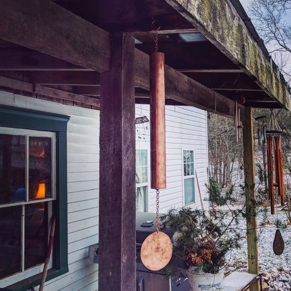 2" Solitare Reclaimed Copper Wind Chime